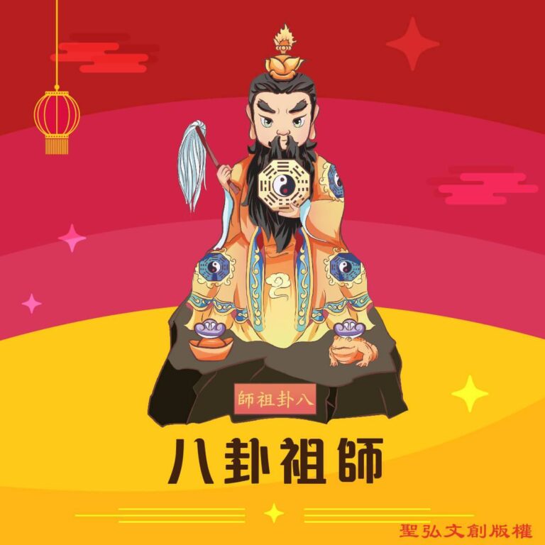 Q版八卦祖師神明彩繪圖