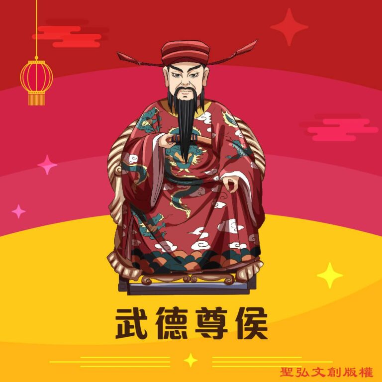 Q版武德尊侯神明彩繪圖