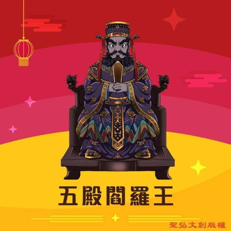 Q版五殿閻羅王彩繪神明圖