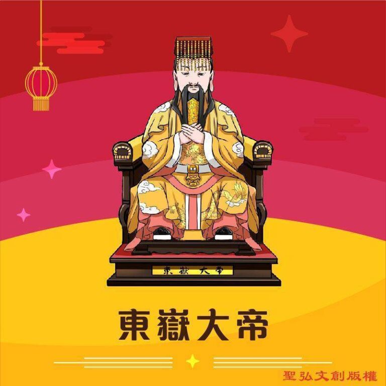 Q版東嶽大帝神明彩繪圖
