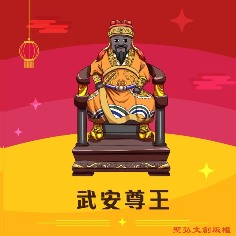 Q版武安尊王神明彩繪圖