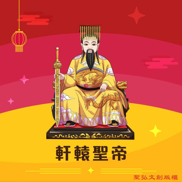Q版軒轅聖帝神明彩繪圖