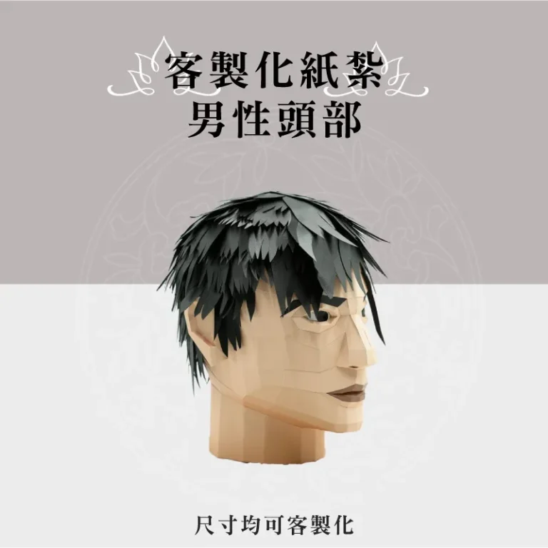 客製化紙紮男性頭部 聖弘祝壽