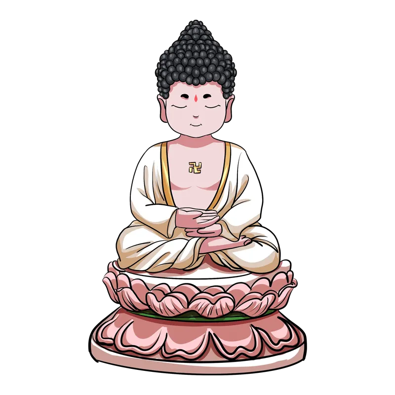 釋迦摩尼佛Q版彩繪圖 去背